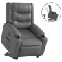 Sillón reclinable elevable cuero artificial gris en Sillones | Comprar online en Foru.es