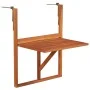 Hanging balcony table solid acacia wood 64.5x44x80 cm by vidaXL, Garden tables - Ref: Foro24-44118, Price: 54,20 €, Discount: %
