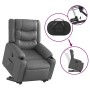Sillón reclinable elevable cuero artificial gris en Sillones | Comprar online en Foru.es