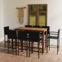 Conjunto de bar para jardín 9 piezas negro de , Conjuntos de jardín - Ref: Foro24-3068020, Precio: 648,92 €, Descuento: %