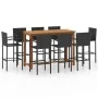 Conjunto de bar para jardín 9 piezas negro de , Conjuntos de jardín - Ref: Foro24-3068020, Precio: 648,92 €, Descuento: %