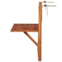 Mesa de balcón colgante madera de acacia maciza 64,5x44x80 cm de vidaXL, Mesas de jardín - Ref: Foro24-44118, Precio: 52,13 €...