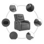 Sillón reclinable elevable cuero artificial gris en Sillones | Comprar online en Foru.es