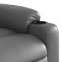 Sillón reclinable elevable cuero artificial gris en Sillones | Comprar online en Foru.es