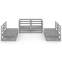 Muebles de jardín 6 piezas gris madera de pino maciza de , Conjuntos de jardín - Ref: Foro24-3075411, Precio: 434,41 €, Descu...