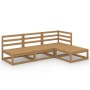 Muebles de jardín 4 piezas marrón miel madera maciza de pino de , Conjuntos de jardín - Ref: Foro24-3075487, Precio: 268,23 €...
