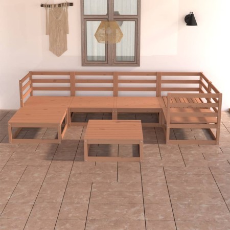 Muebles de jardín 7 piezas marrón miel madera maciza de pino de , Conjuntos de jardín - Ref: Foro24-3075692, Precio: 479,86 €...