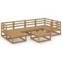 Muebles de jardín 7 piezas marrón miel madera maciza de pino de , Conjuntos de jardín - Ref: Foro24-3075692, Precio: 479,86 €...