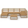 Muebles de jardín 7 piezas marrón miel madera maciza de pino de , Conjuntos de jardín - Ref: Foro24-3075692, Precio: 479,86 €...