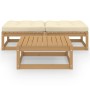 Juego de muebles de jardín 3 pzas y cojines madera maciza pino de , Conjuntos de jardín - Ref: Foro24-3076287, Precio: 185,61...