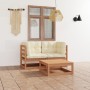 Juego de muebles de jardín 3 pzas y cojines madera pino maciza de , Conjuntos de jardín - Ref: Foro24-3076302, Precio: 325,31...