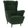 Sillón orejero y taburete de terciopelo verde oscuro de , Sillones - Ref: Foro24-3115933, Precio: 278,71 €, Descuento: %