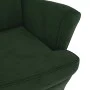 Sillón orejero y taburete de terciopelo verde oscuro de , Sillones - Ref: Foro24-3115933, Precio: 278,71 €, Descuento: %