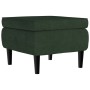 Sillón orejero y taburete de terciopelo verde oscuro de , Sillones - Ref: Foro24-3115933, Precio: 294,20 €, Descuento: %
