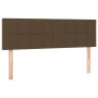 Cabecero con LED de tela marrón oscuro 144x5x78/88 cm de , Cabeceros y pies de cama - Ref: Foro24-3121613, Precio: 62,84 €, D...