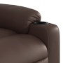 Sillón reclinable de masaje de pie de cuero sintético marrón en Sillones | Comprar online en Foru.es