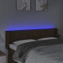 Cabecero con LED de tela marrón oscuro 147x16x78/88 cm de , Cabeceros y pies de cama - Ref: Foro24-3123237, Precio: 73,10 €, ...
