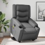 Sillón reclinable de masaje de pie cuero artificial gris en Sillones | Comprar online en Foru.es