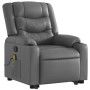 Sillón reclinable de masaje de pie cuero artificial gris en Sillones | Comprar online en Foru.es