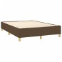 Cama box spring con colchón tela marrón oscuro 140x200 cm de , Camas y somieres - Ref: Foro24-3128528, Precio: 521,96 €, Desc...