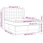 Cama box spring con colchón tela marrón oscuro 140x200 cm de , Camas y somieres - Ref: Foro24-3128528, Precio: 521,96 €, Desc...