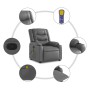 Sillón reclinable de masaje de pie cuero artificial gris en Sillones | Comprar online en Foru.es