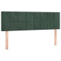 Cama box spring con colchón terciopelo verde oscuro 140x200 cm de , Camas y somieres - Ref: Foro24-3130964, Precio: 465,17 €,...