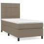 Box spring bed with taupe gray fabric mattress 90x200 cm by , Beds and slatted bases - Ref: Foro24-3141749, Price: 364,62 €, ...