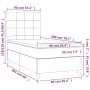 Box spring bed with taupe gray fabric mattress 90x200 cm by , Beds and slatted bases - Ref: Foro24-3141749, Price: 364,62 €, ...