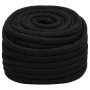 Black polyester work rope 25 mm 50 m by , Ropes and metal cords - Ref: Foro24-152844, Price: 141,00 €, Discount: %