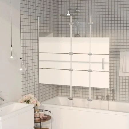Mampara de ducha plegable ESG blanco 120x140 cm de , Puertas de ducha - Ref: Foro24-150739, Precio: 158,81 €, Descuento: %