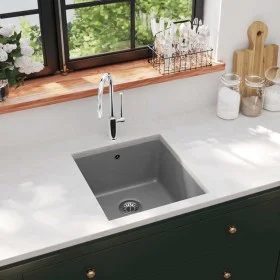 Granite kitchen sink with a gray bowl by vidaXL, Sinks - Ref: Foro24-142961, Price: 122,88 €, Discount: %