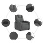 Sillón reclinable de tela gris oscuro de , Sillones - Ref: Foro24-372366, Precio: 195,67 €, Descuento: %