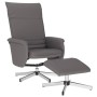 Sillón reclinable con reposapiés cuero sintético gris de , Sillones - Ref: Foro24-356647, Precio: 120,89 €, Descuento: %