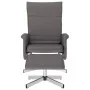 Sillón reclinable con reposapiés cuero sintético gris de , Sillones - Ref: Foro24-356647, Precio: 119,91 €, Descuento: %