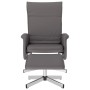 Sillón reclinable con reposapiés cuero sintético gris de , Sillones - Ref: Foro24-356647, Precio: 120,89 €, Descuento: %