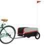 Remolque para bicicleta hierro negro y rojo 30 kg de , Remolques para bicicletas - Ref: Foro24-94034, Precio: 86,07 €, Descue...