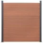 Brown WPC fence panel set 180x186 cm by , fence panels - Ref: Foro24-3211826, Price: 330,40 €, Discount: %