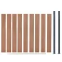 Brown WPC fence panel set 180x186 cm by , fence panels - Ref: Foro24-3211826, Price: 330,40 €, Discount: %