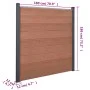 Brown WPC fence panel set 180x186 cm by , fence panels - Ref: Foro24-3211826, Price: 330,40 €, Discount: %