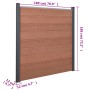 Juego de paneles de valla WPC marrón 180x186 cm de , Paneles de vallas - Ref: Foro24-3211826, Precio: 308,59 €, Descuento: %