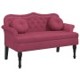 Banco con cojines terciopelo rojo tinto 120,5x65x75 cm de , Bancos - Ref: Foro24-372144, Precio: 212,78 €, Descuento: %