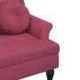 Banco con cojines terciopelo rojo tinto 120,5x65x75 cm de , Bancos - Ref: Foro24-372144, Precio: 212,78 €, Descuento: %