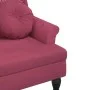 Banco con cojines terciopelo rojo tinto 120,5x65x75 cm de , Bancos - Ref: Foro24-372144, Precio: 199,82 €, Descuento: %