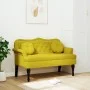 Banco con cojines terciopelo amarillo 120,5x65x75 cm de , Bancos - Ref: Foro24-372146, Precio: 211,34 €, Descuento: %