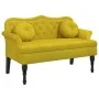 Banco con cojines terciopelo amarillo 120,5x65x75 cm de , Bancos - Ref: Foro24-372146, Precio: 211,34 €, Descuento: %