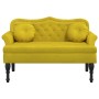 Banco con cojines terciopelo amarillo 120,5x65x75 cm de , Bancos - Ref: Foro24-372146, Precio: 215,51 €, Descuento: %