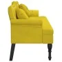 Banco con cojines terciopelo amarillo 120,5x65x75 cm de , Bancos - Ref: Foro24-372146, Precio: 211,34 €, Descuento: %
