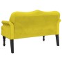 Banco con cojines terciopelo amarillo 120,5x65x75 cm de , Bancos - Ref: Foro24-372146, Precio: 215,51 €, Descuento: %