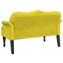 Banco con cojines terciopelo amarillo 120,5x65x75 cm de , Bancos - Ref: Foro24-372146, Precio: 211,34 €, Descuento: %